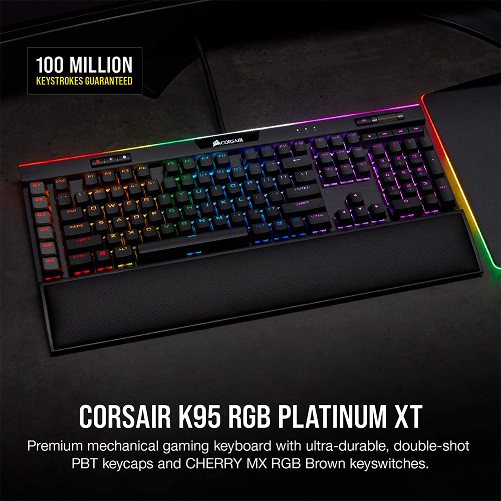 Corsair K95 RGB Platinum XT Mechanical Gaming Keyboard Cherry MX Brown