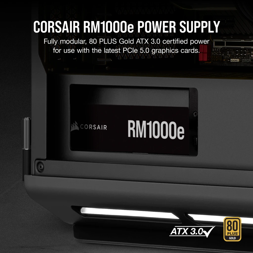 CORSAIR RM1000e ATX 3.0 80+ PLUS GOLD FULLY MODULAR POWER SUPPLY