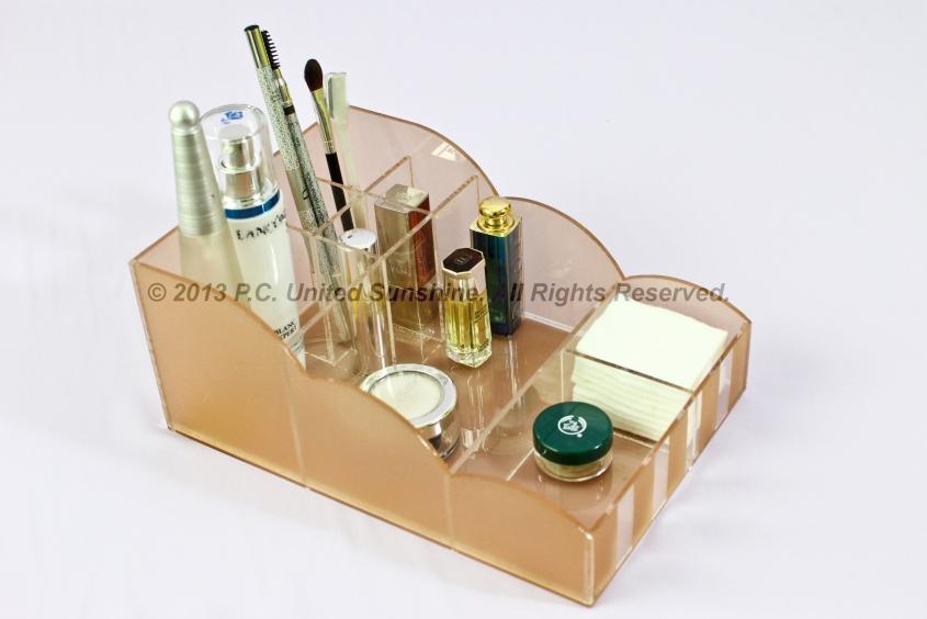 COSMETIC MAKEUP ORGANIZER by Melody Flair CO-01 Peach Cloud Stripes