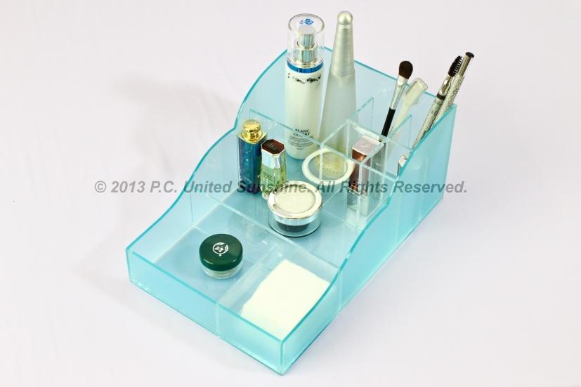 COSMETIC MAKEUP ORGANIZER by Melody Flair CO-02 Misty Blue Waves