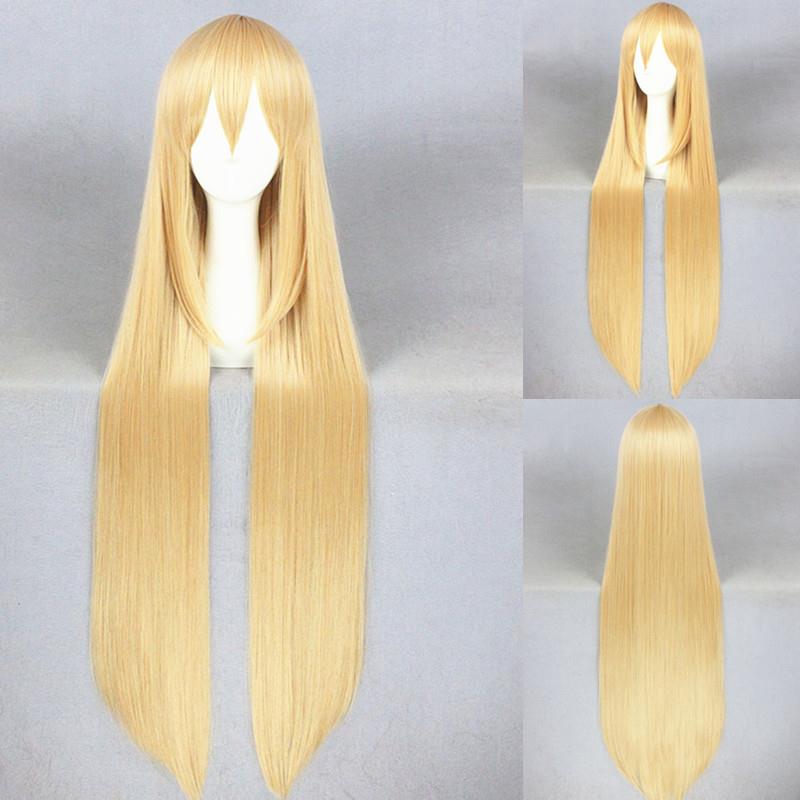 Cosplay wig 100cm long straight beige / cos/ ready stock