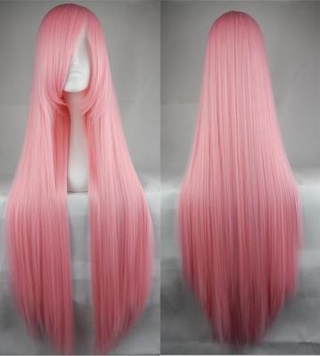 Cosplay wig 100cm long straight/light pink/ ready stock