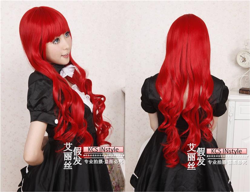 Cosplay women wig CV38/ 80cm ready stock/ rambut palsu/red