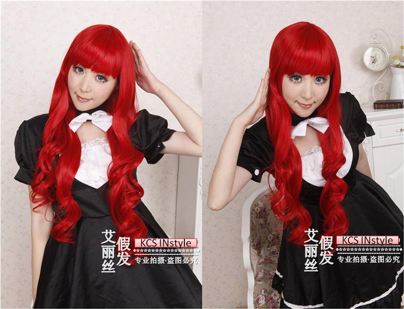 Cosplay women wig CV38/ 80cm ready stock/ rambut palsu/red