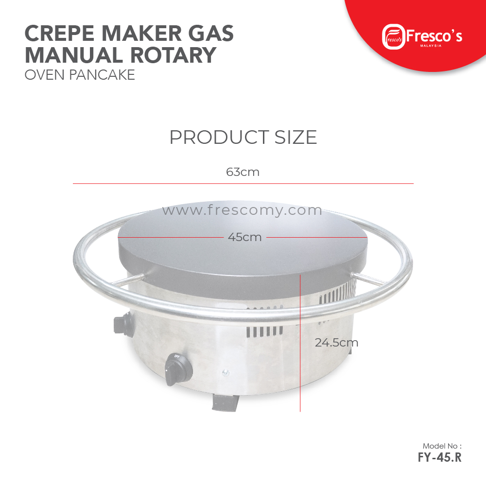 Crepe Maker Gas Manual Rotary Oven Pancake