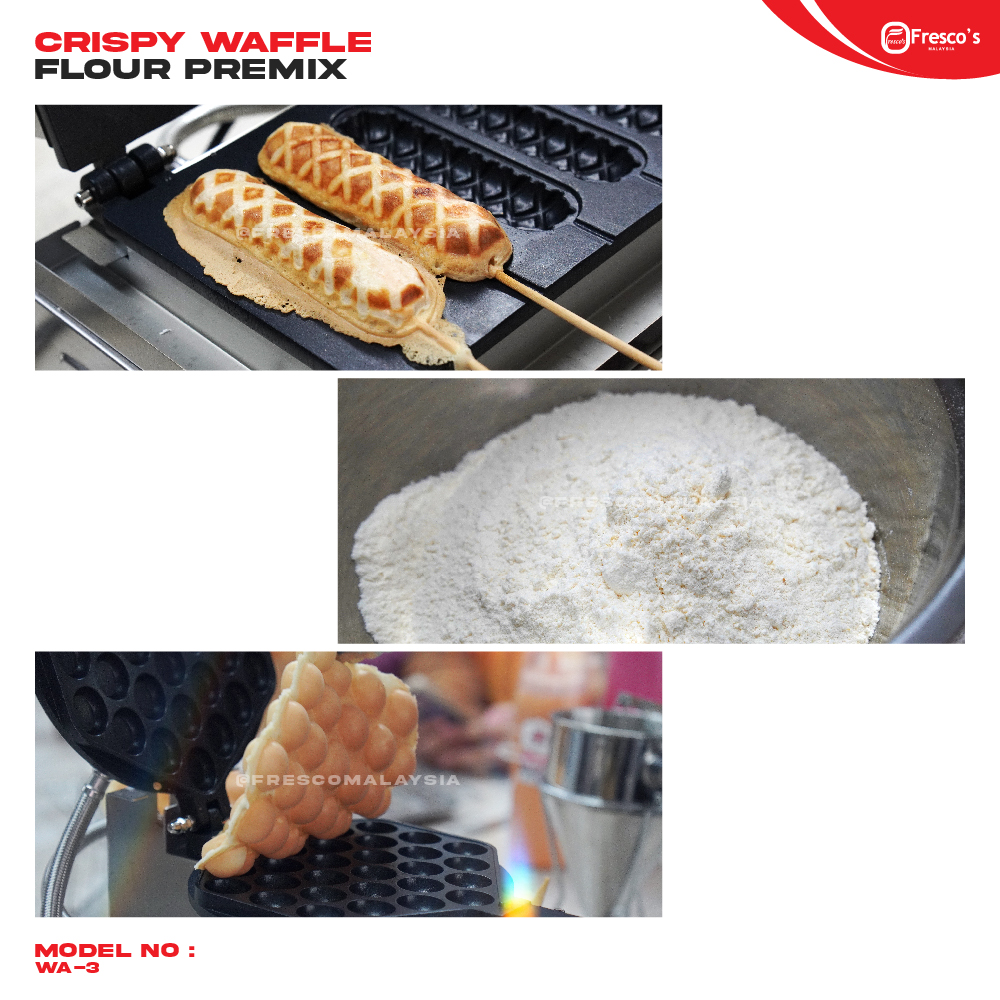 Crispy Waffle Premix Powder Flour 2kg Cake Dessert Baking Mix