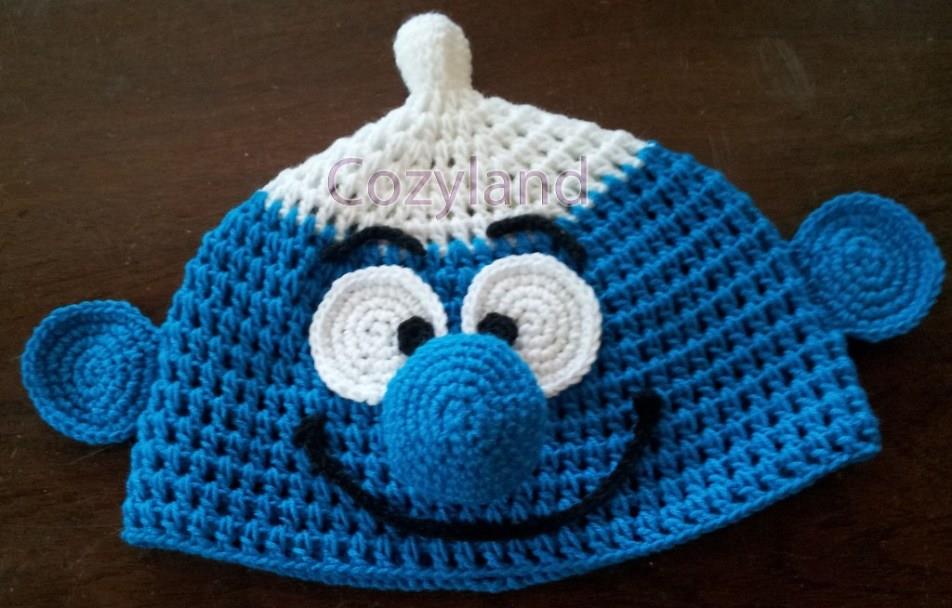 crochet smurf hat