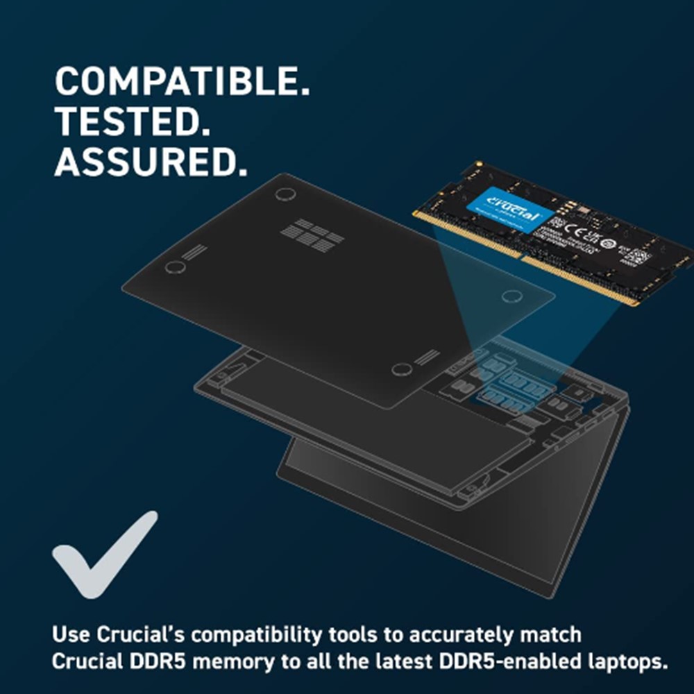 Crucial 32GB DDR5-4800 Unbuffered SODIMM CT32G48C40S5