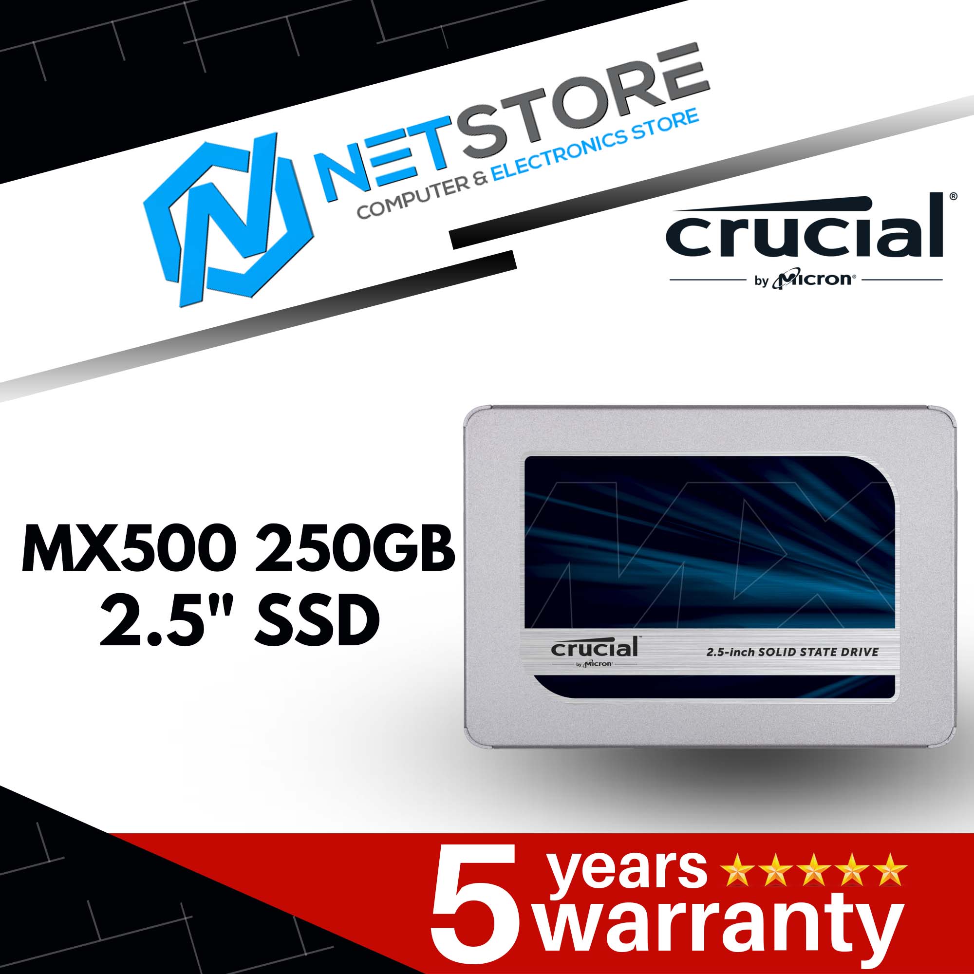 CRUCIAL MX500 250GB 2.5&quot; SSD - CT250MX500SSD1