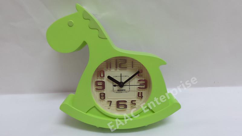 Cute Cartoon Green Horse Alarm Clock for Kids