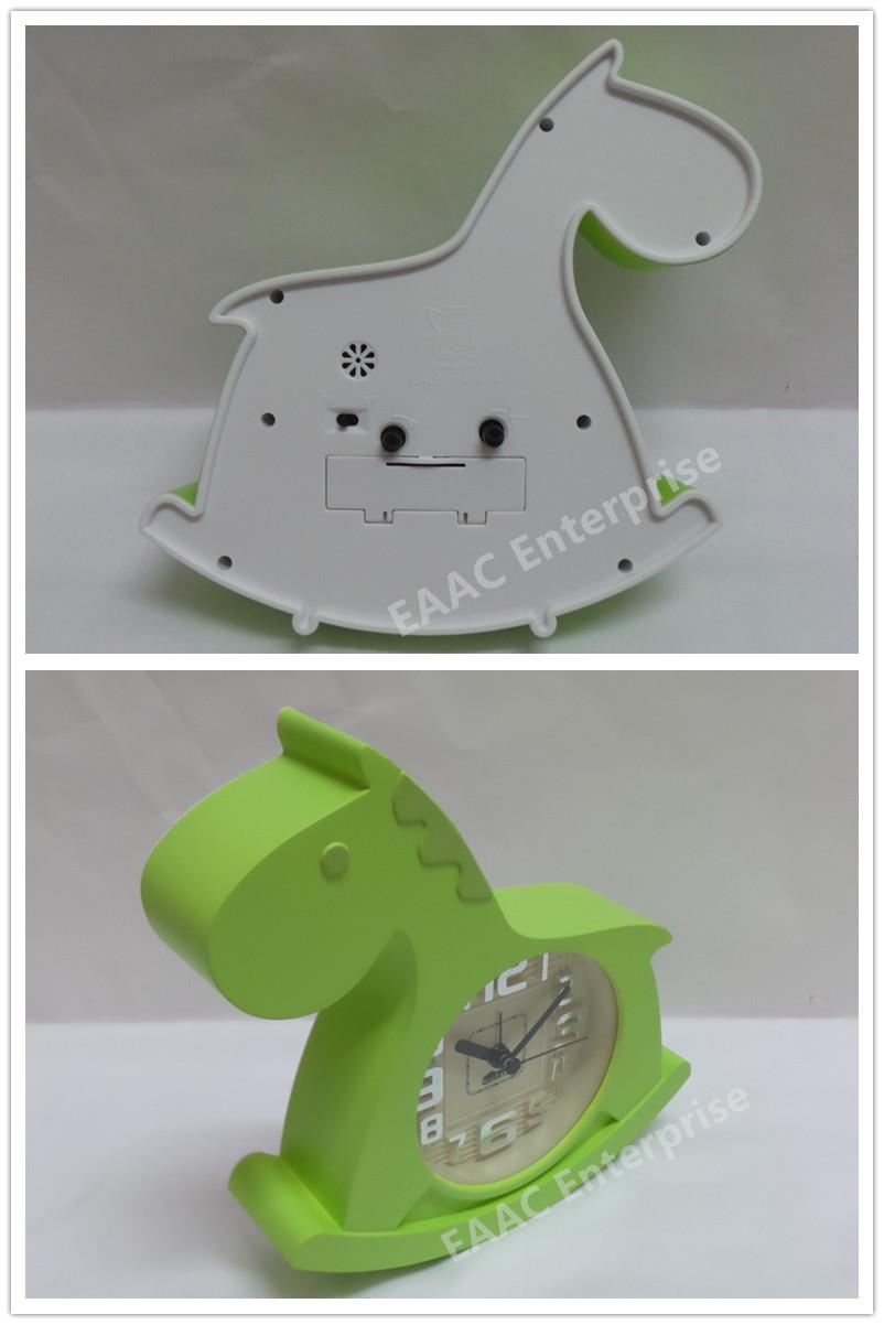 Cute Cartoon Green Horse Alarm Clock for Kids