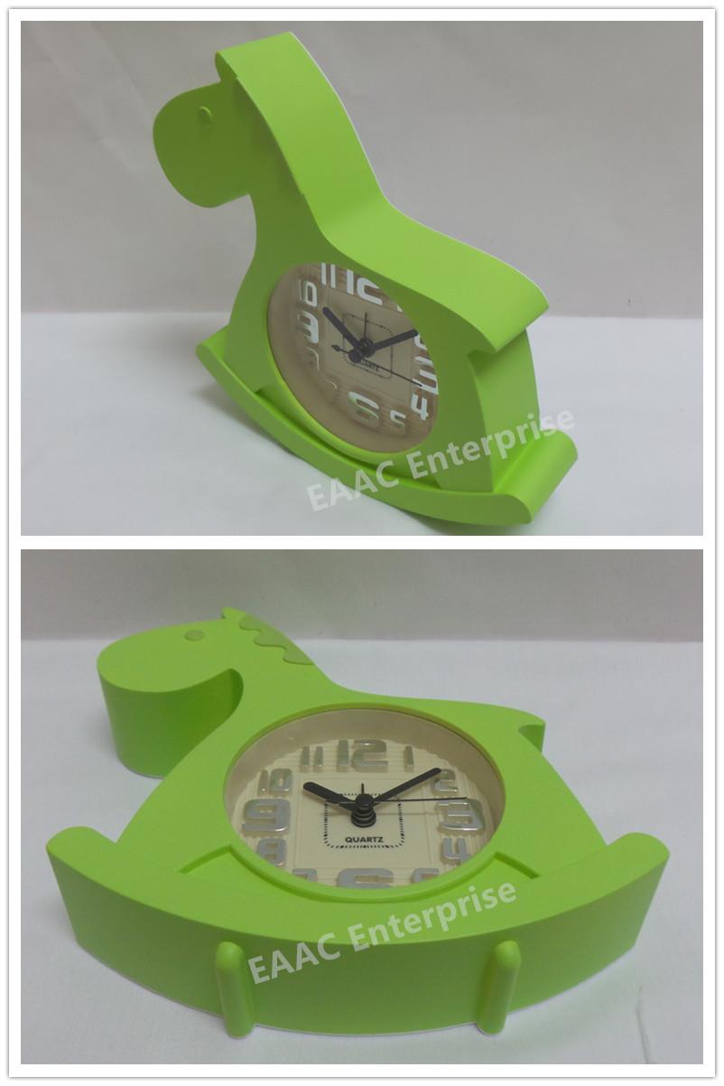 Cute Cartoon Green Horse Alarm Clock for Kids