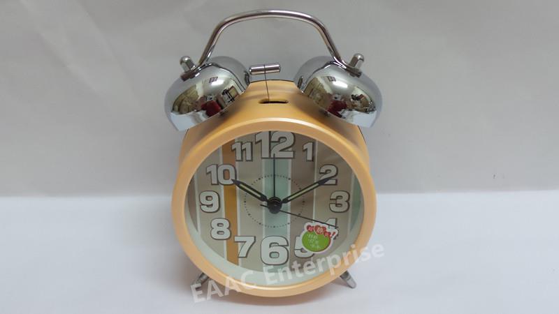 Cute Cartoon Orange Cantaloupe Twin Bell Alarm Clock for Kids
