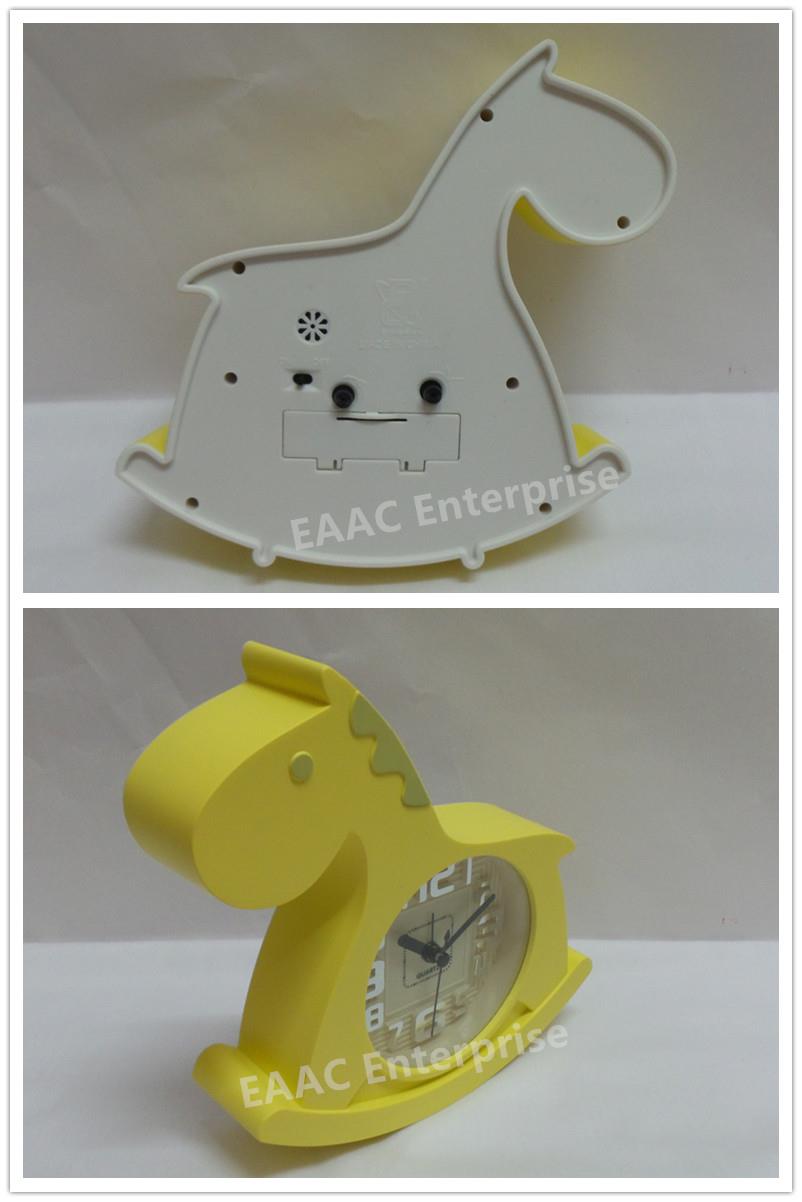 Cute Cartoon Yellow Horse Alarm Clock for Kids