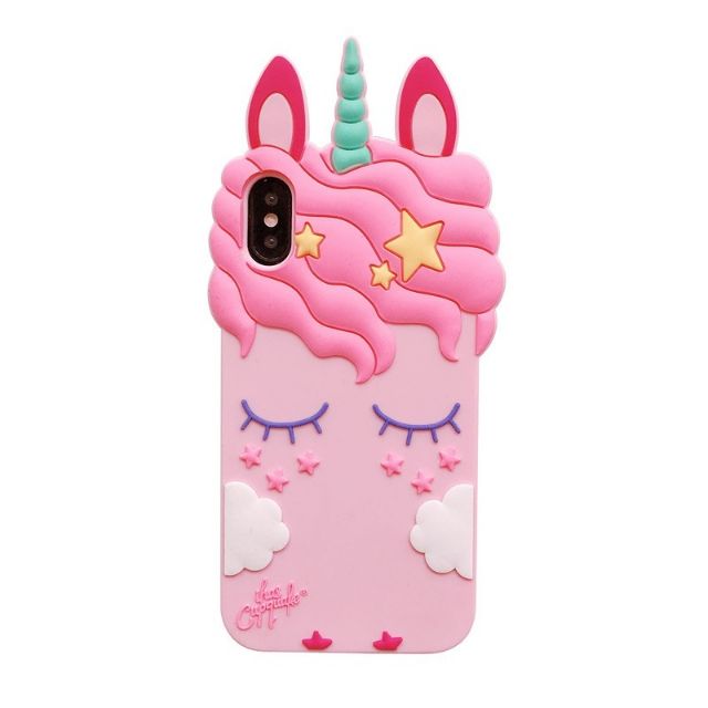 Cute Pink Unicorn Soft Silicone Case - iPhone 6Plus 7/8 Plus iPhone X Cover