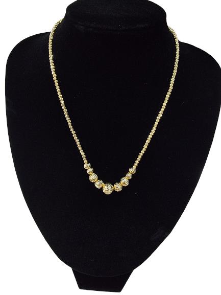 Cutting Bead Set Necklace | Gold | Chain | Jewelry | Rantai Emas | REA