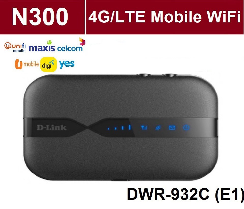 D-LINK Dlink DWR-932C (E1) 4G LTE Wireless Hotspot WiFi Portable Mobile MiFi M