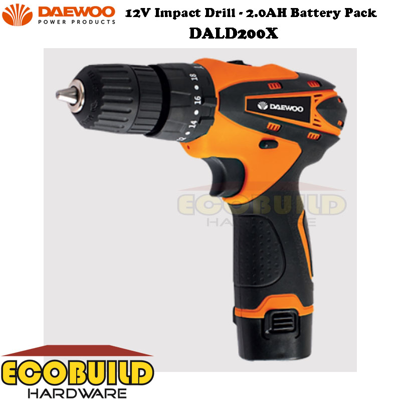 DAEWOO 12V Impact Drill - 2.0AH Battery Pack