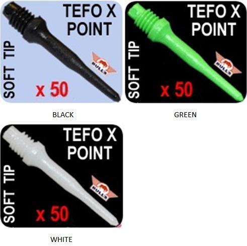 Dart Tips; Tefo X Tip 23mm; 2ba; 1pack50tips