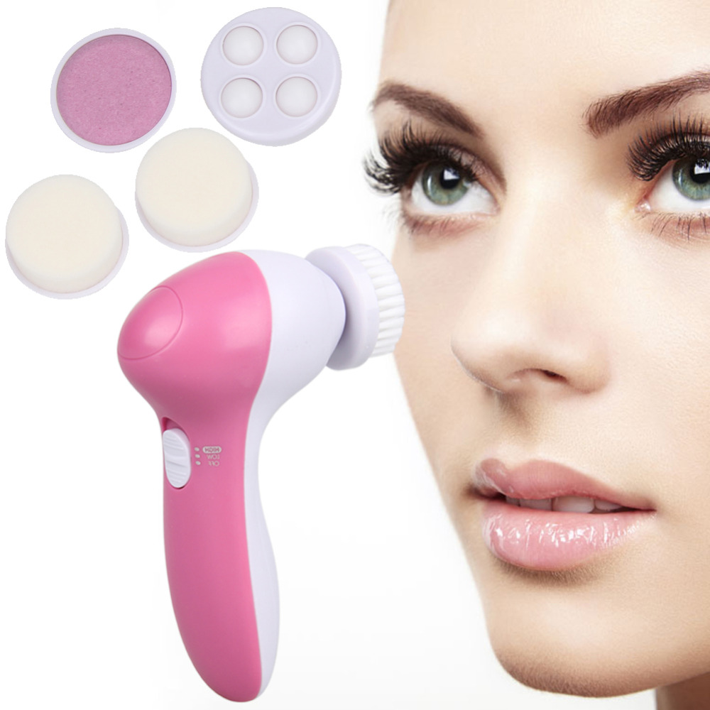 Deep Clean 5 In 1 Electric Facial Cleaner Face Skin Care Brush Massage