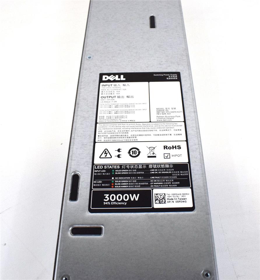 Dell 3000W Slim Server Power Supply D3000E-S0 05PDWG