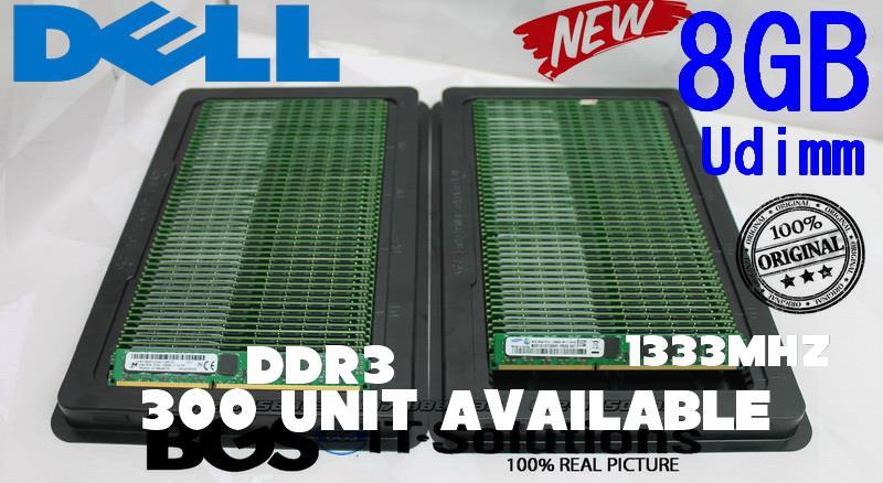 New Dell 8GB UDIMM 1600mhz ram R210II T20 T110II R220 T5500 T7500