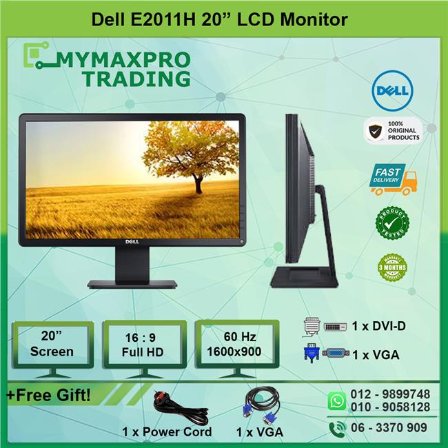 Dell E2011H 20' LCD Monitor 20-inch 1600x900 VGA DVI
