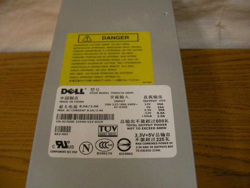 Dell Poweredge 6600 Server Power Supply 7000236-0000 17GUE Hot Swap
