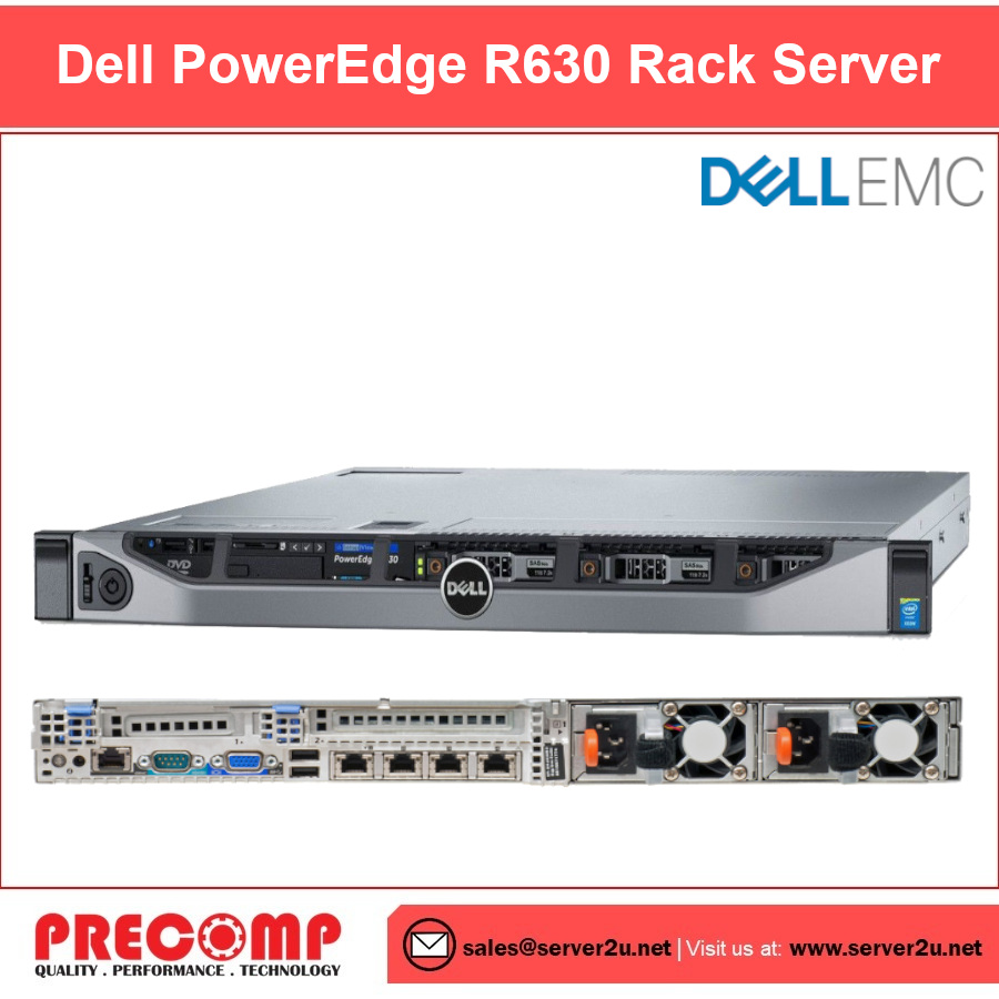 Dell PowerEdge R630 Rack Server (2xE52670v3.64GB.5x480GB)