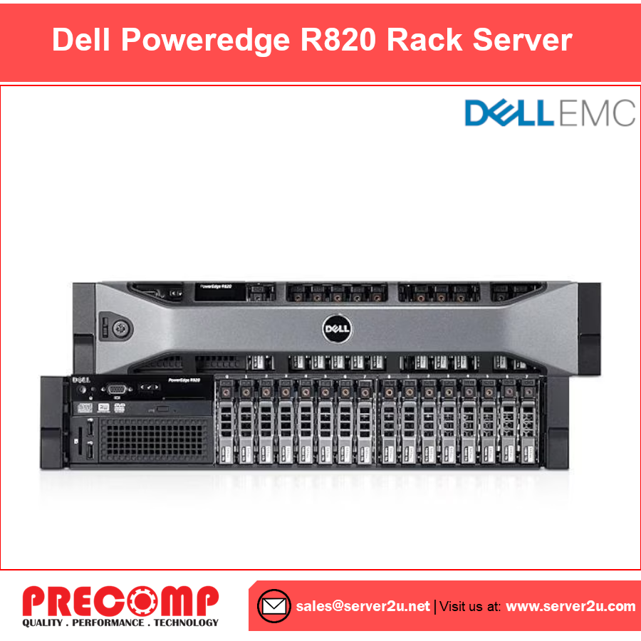 Dell PowerEdge R820 Rack Server (4xE54650.96GB.4500GB) (R820-E54650)