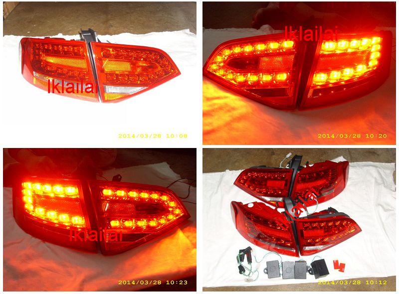 DEPO Audi A4 B8 '09 Tail Lamp Crystal LED Red-Clear