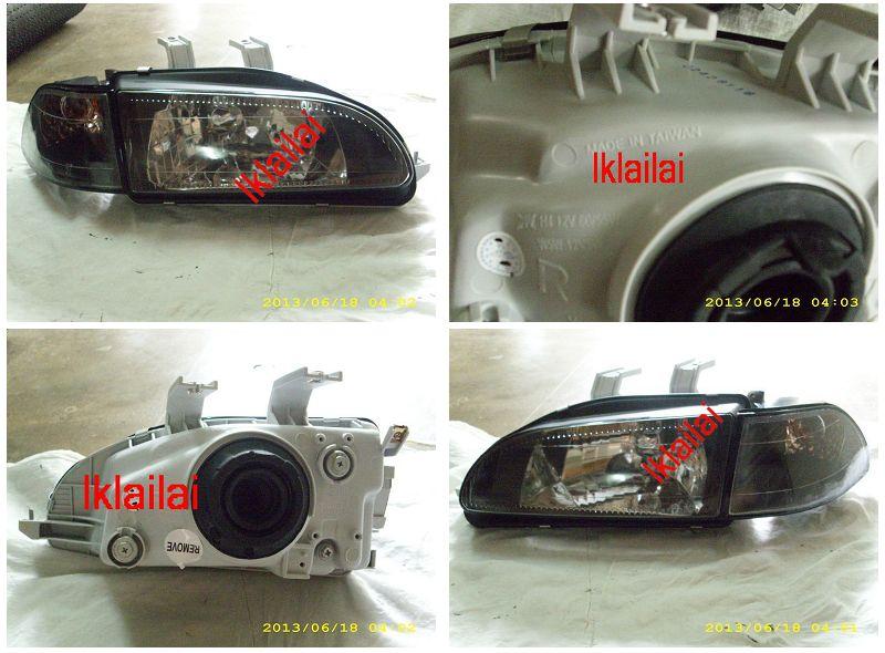 DEPO Honda Civic SR/EG 92 Head Lamp Crystal Black Glass Lens (HD11-
