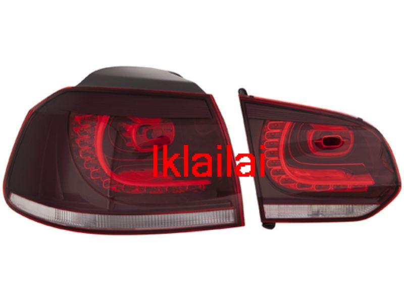 DEPO Volkswagen Golf `08 VI R Style Tail Lamp Crystal LED Red/Clear