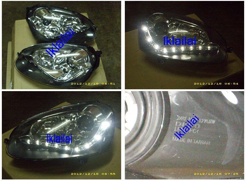 DEPO Volkswagen Golf  5 V `03-07 DRL R8 Projector Head Lamp + Motor
