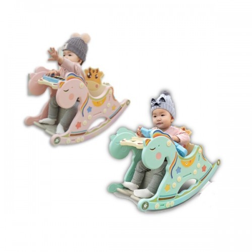 New Design 2 In 1 Baby Multi-Color Baby Rocking Horse And Chair With Music