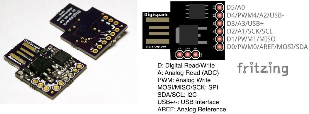 Digispark ATTiny85 USB Arduino Compatible Development Board , Mini