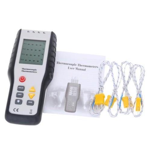 Digital 4 Channel Thermometer Temperature Meter K Type