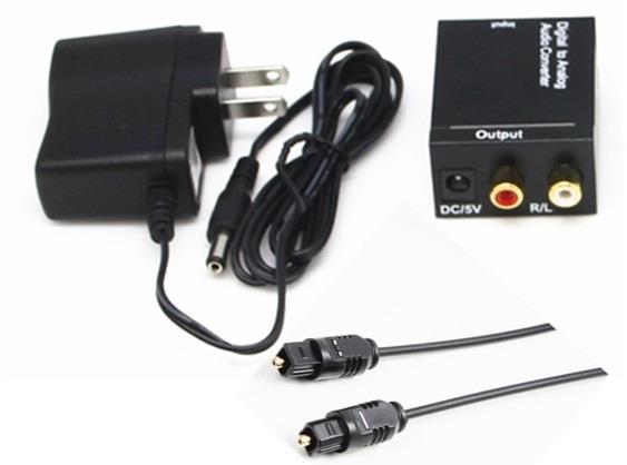 Digital Audio Converter Optical Toslink Coaxial to Analog Sound Adapte