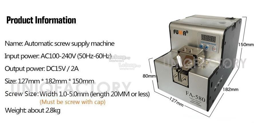 Digital Automatic 1-5mm Screw Feeder Dispenser Arrangement Machine