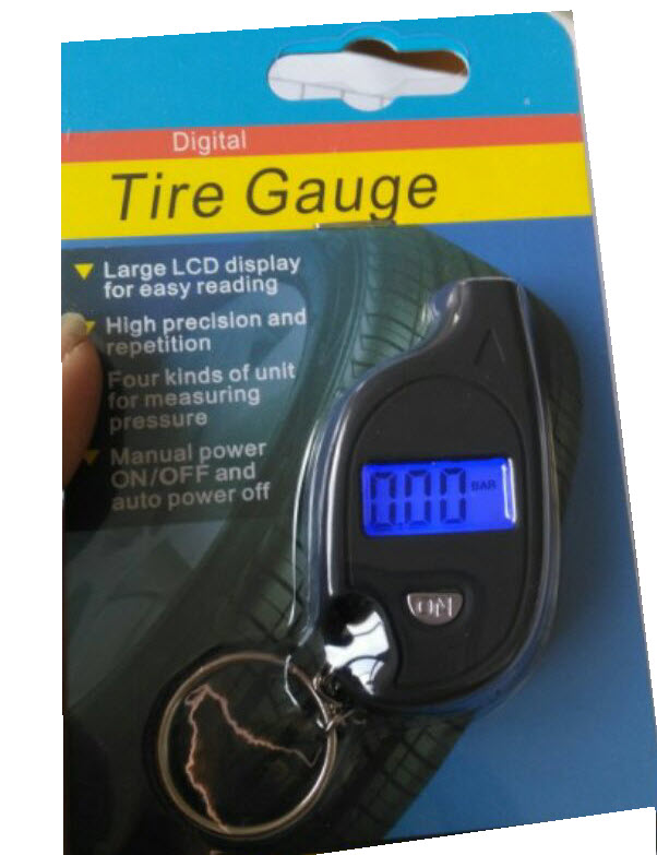 Digital LCD Tire Pressure Gauge Meter Keychain