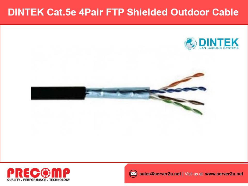 DINTEK Cat.5e 4Pair FTP Shielded Outdoor Cable -305M/reel (1103-03004)