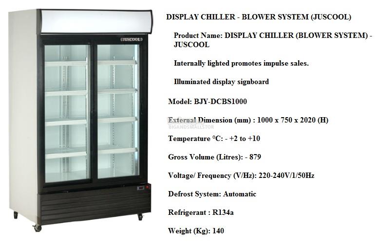 Display Chiller Blower System Berjaya 2Door Juscool BJY-DCBS1000 CDK