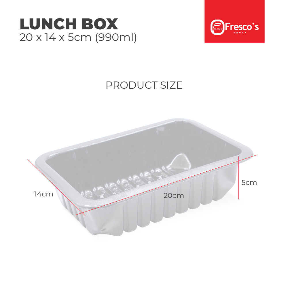 Disposable Lunch Box 20cm x 14cm (end 11/30/2024 1200 AM)