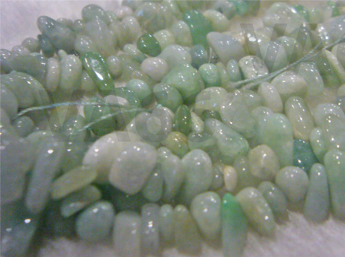 DIY 16" Green Jade Gemstone Chips Size 8mm - 12mm Gemstones Batu Asli