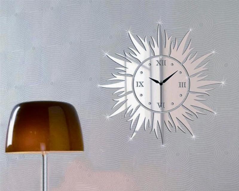 New Diy Clock Sun Mirror Reflection A End 9 2019 1 15 Am New Diy Clock Sun Mirror Reflection Acrylic Home Decoration Wall