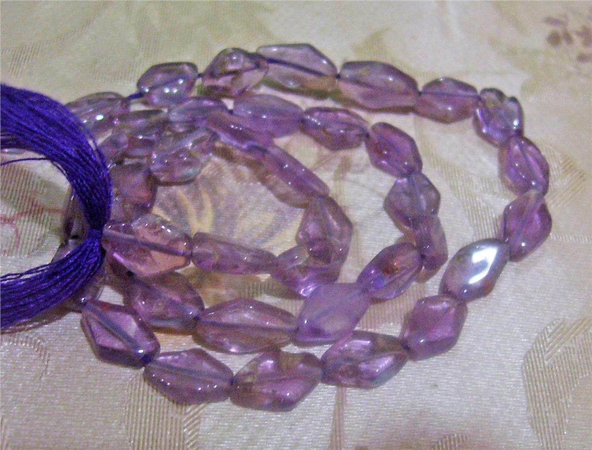 DIY Natural Purple Amethyst Gemstones Diamond Shape Undyed 10mm x 6mm 