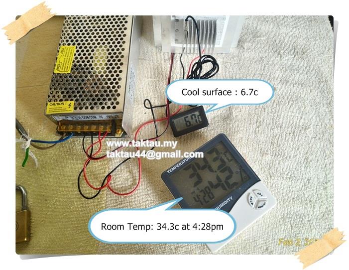 DIY Peltier Air condition refrigeration plate with 12V Cooling fan