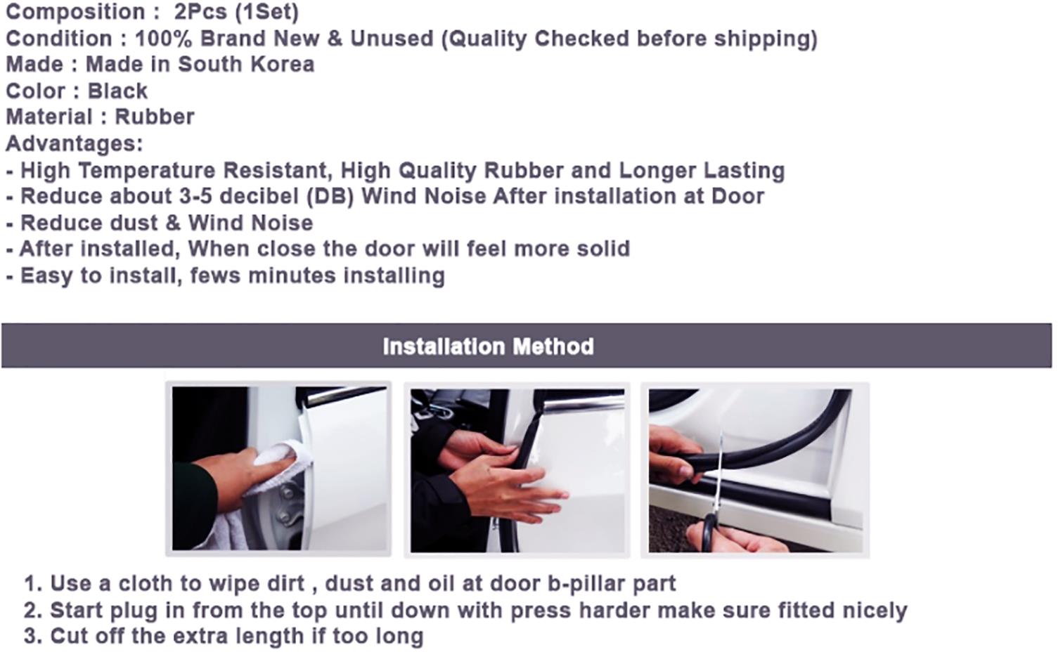 DIY Sound Insulation Rubber Strip - PROTON PREVE/SAGA/IRIZ/EXO