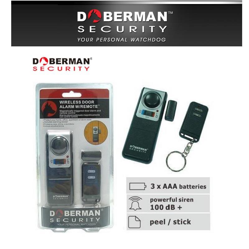 Doberman Security Wireless Door Alarm With Remote