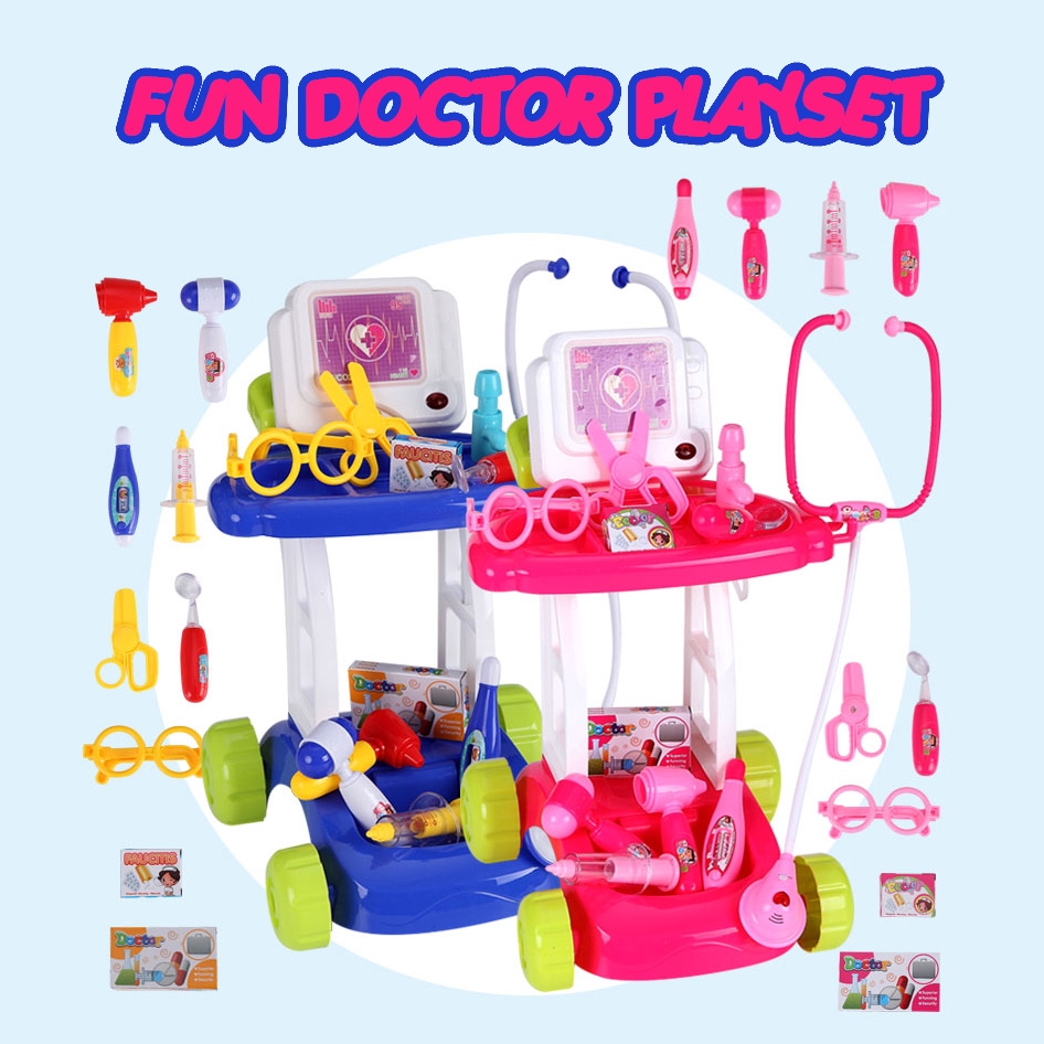 Little Doctor Pretend Play Medical Tools Nurse Doctor Playset Trolley Toys For
